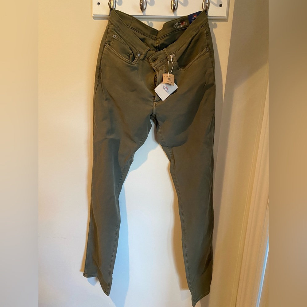 COPY - Faherty Stretch Terry 5 Pocket Olive, Sz 32 W x 32 L